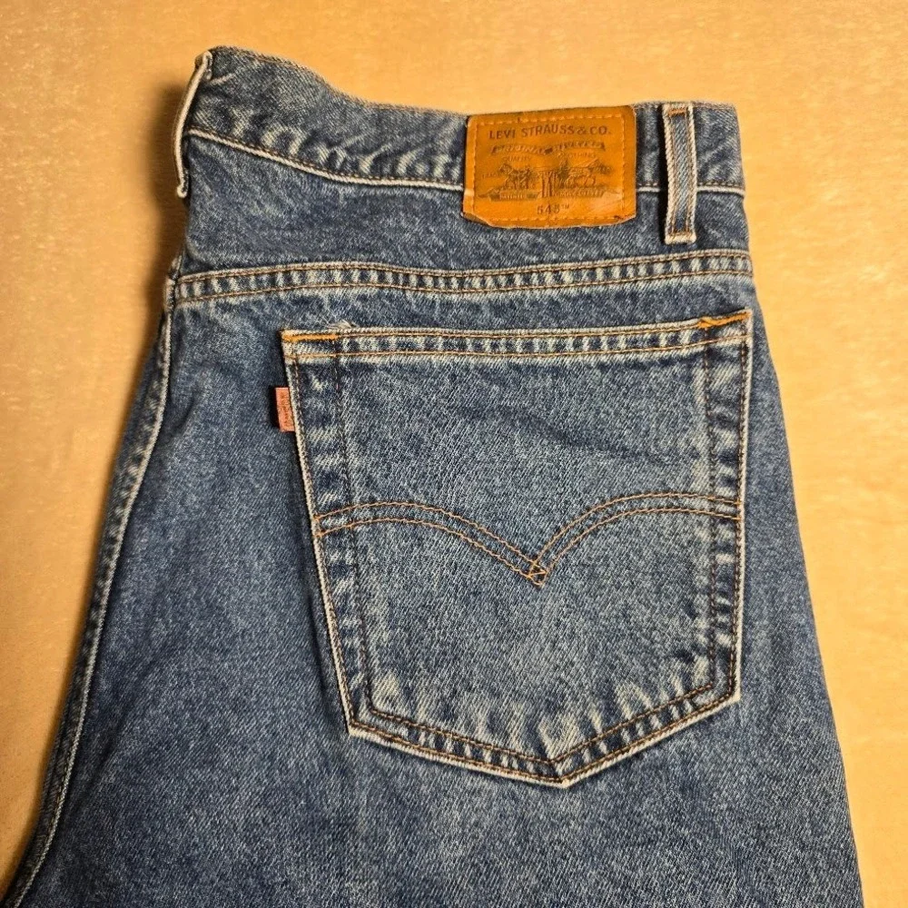 Levis 545 Loose Fit Jeans Mens 42x34 Blue Denim Straight Leg Vntg Y2K  952‎